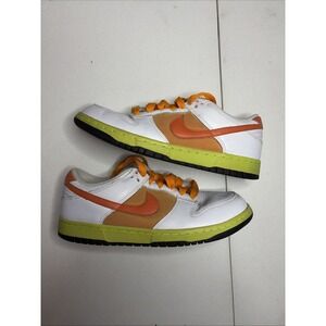 Womens Size 8 - Nike Dunk Low 'White Orange Blaze' Shock Sneakers 317813-181‎